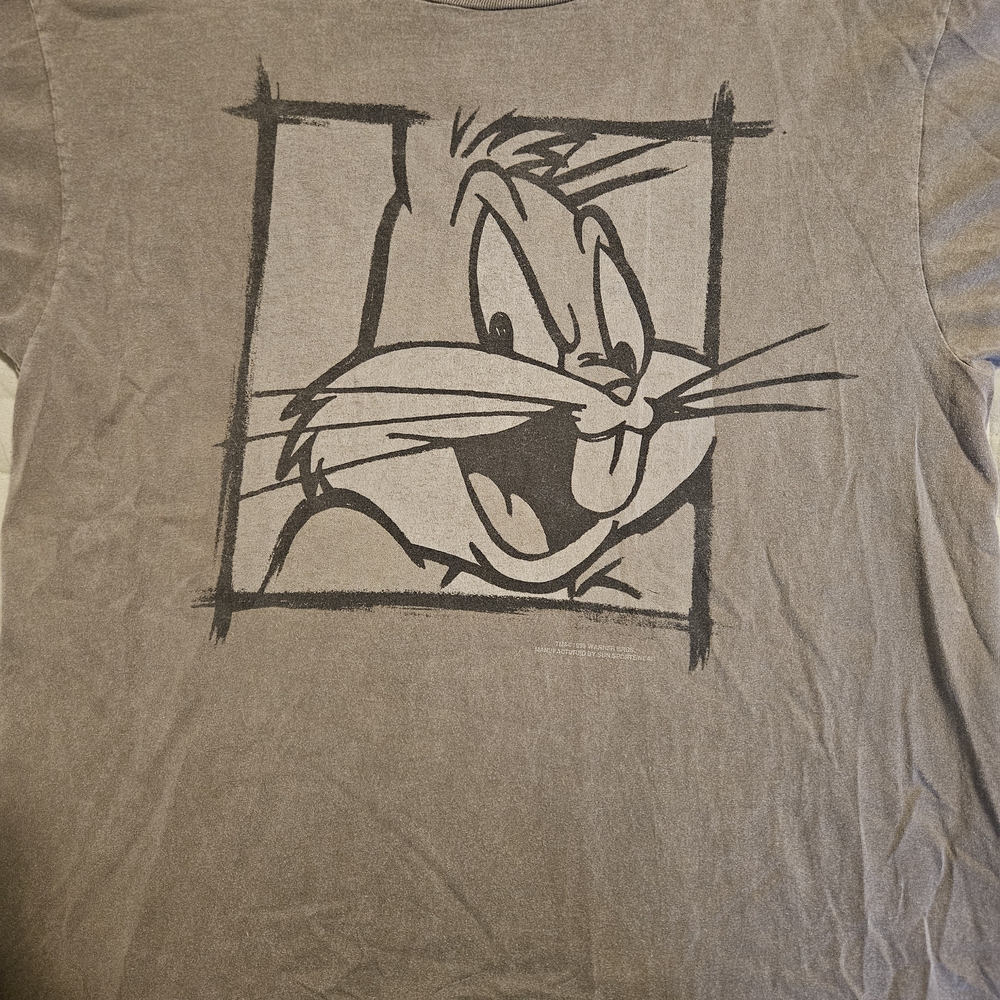 ​Vtg 1995 Bugs Bunny Sketch T-Shirt - Looney Tunes Single Stitch Sun Faded - L